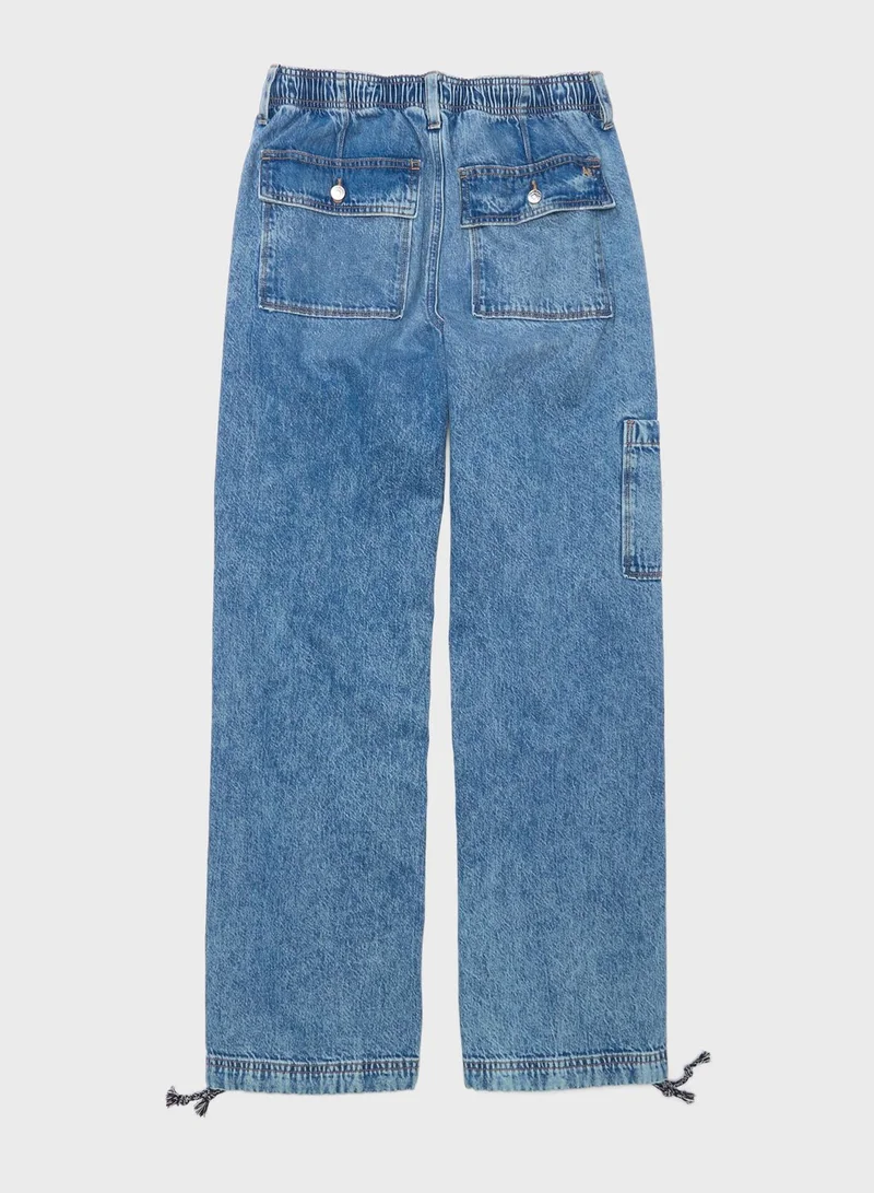 American Eagle High Waist Baggy Cargo Pants