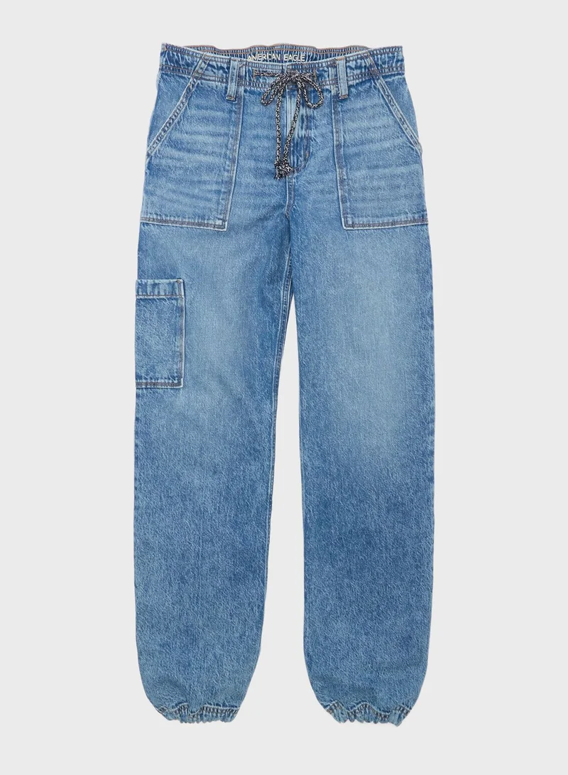 American Eagle High Waist Baggy Cargo Pants