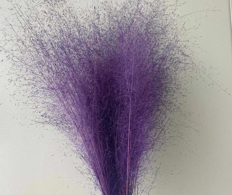 Y&D Dried Muhly Grass Decor - Natural Pampas Grass Boho Wedding Flower Arrangement, Muhlenbergia Capillaris, Dried Plants for Home Decor - Image 3