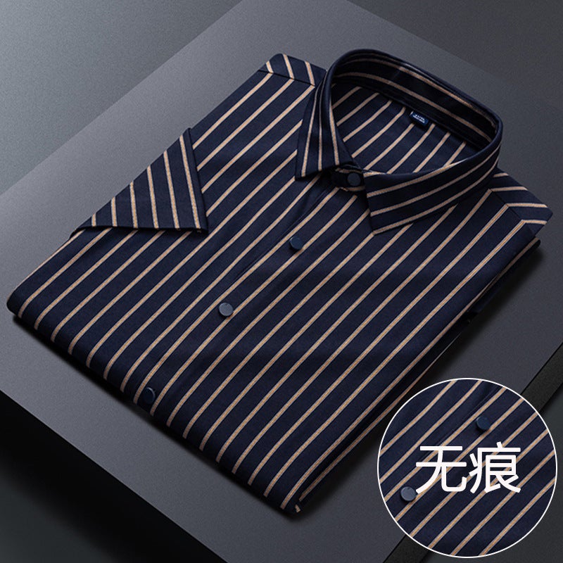 Generation Men'S Summer Fashion Shirt 2024 Summer Striped Short-Sleeved Shirt Seamless Youth Shirt - Image 4