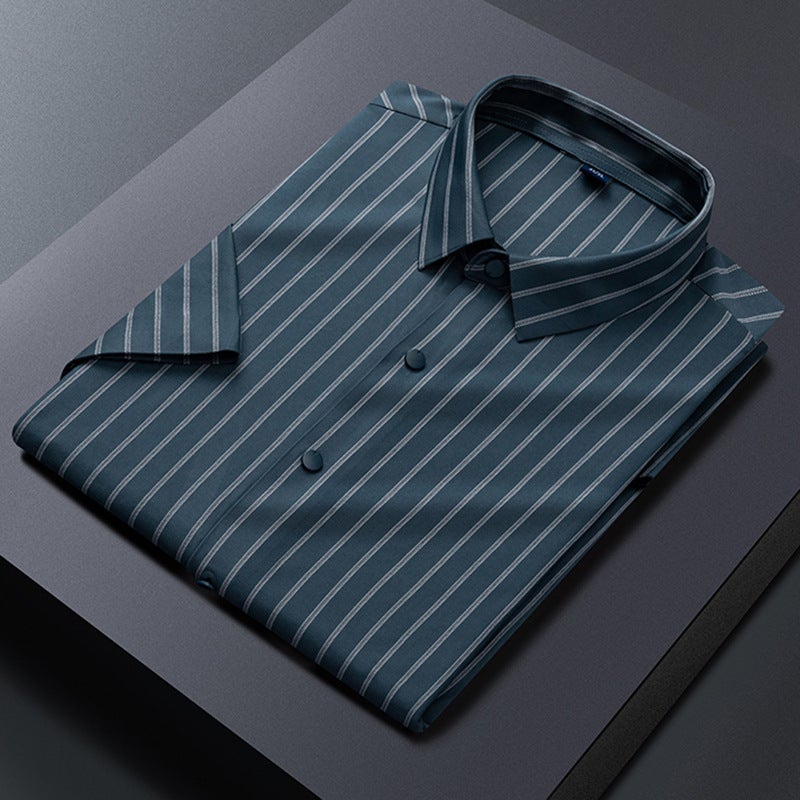 Generation Men'S Summer Fashion Shirt 2024 Summer Striped Short-Sleeved Shirt Seamless Youth Shirt - Image 1