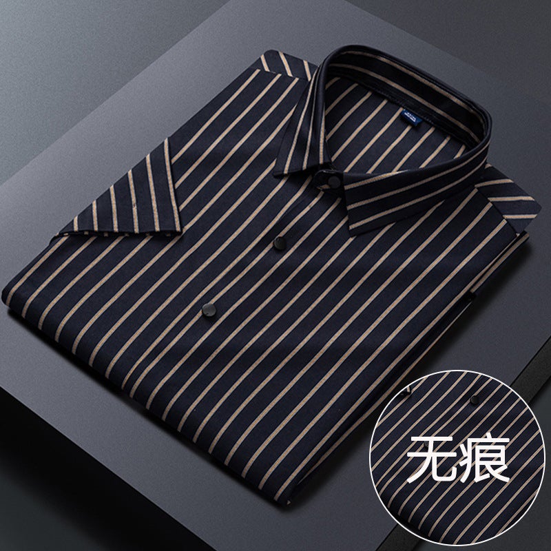 Generation Men'S Summer Fashion Shirt 2024 Summer Striped Short-Sleeved Shirt Seamless Youth Shirt - Image 2