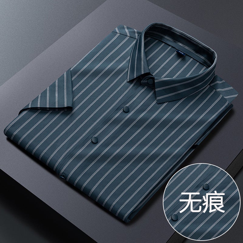 Generation Men'S Summer Fashion Shirt 2024 Summer Striped Short-Sleeved Shirt Seamless Youth Shirt - Image 3