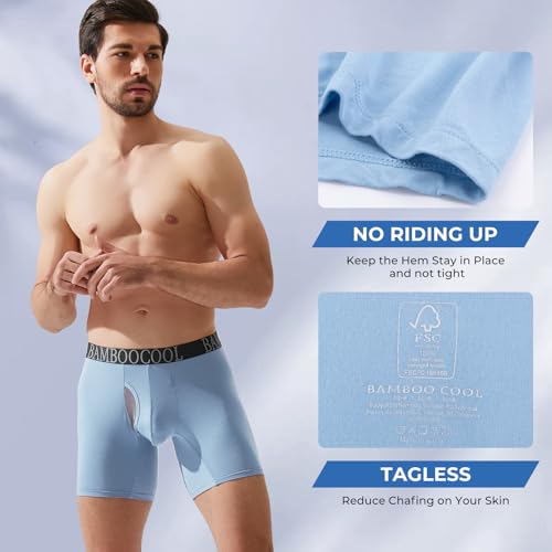 BAMBOO COOL Men's Ultra Breathable Underwear Mesh Boxer Briefs with Lightwight Wasitband,No Ride Up,Multipack - Image 5