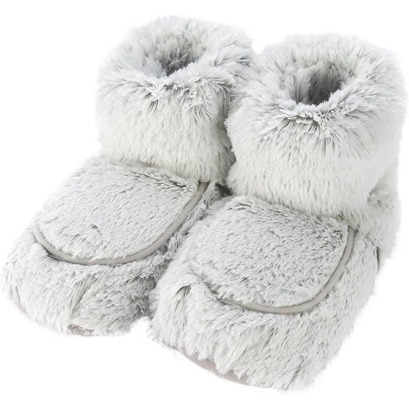 Warmies Fully Heatable Wellness Boots for home use, plush fabric, marshmallow color, scented with French lavender for soothing warmth and relaxation - Image 4