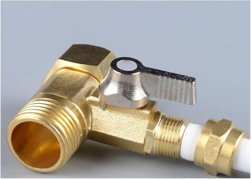 Brass Ball Valve 1 2 Inch Internal Thread 3 8 Inch External Thread Garden Faucet Connector - Image 1