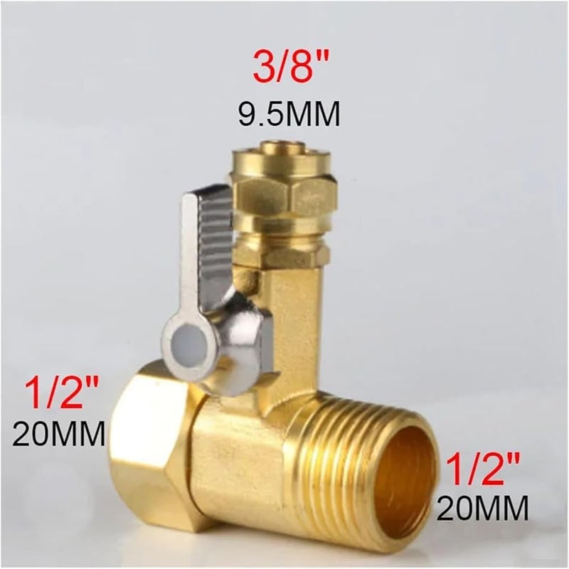 Brass Ball Valve 1 2 Inch Internal Thread 3 8 Inch External Thread Garden Faucet Connector - Image 4
