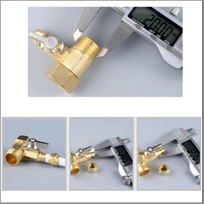 Brass Ball Valve 1 2 Inch Internal Thread 3 8 Inch External Thread Garden Faucet Connector - Image 5