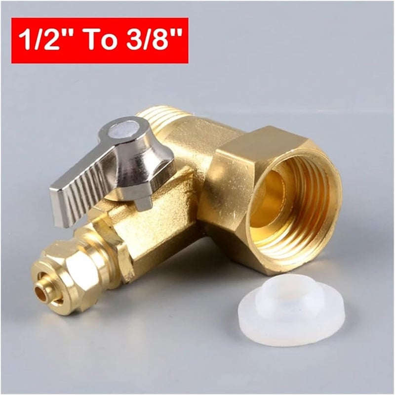 Brass Ball Valve 1 2 Inch Internal Thread 3 8 Inch External Thread Garden Faucet Connector - Image 3