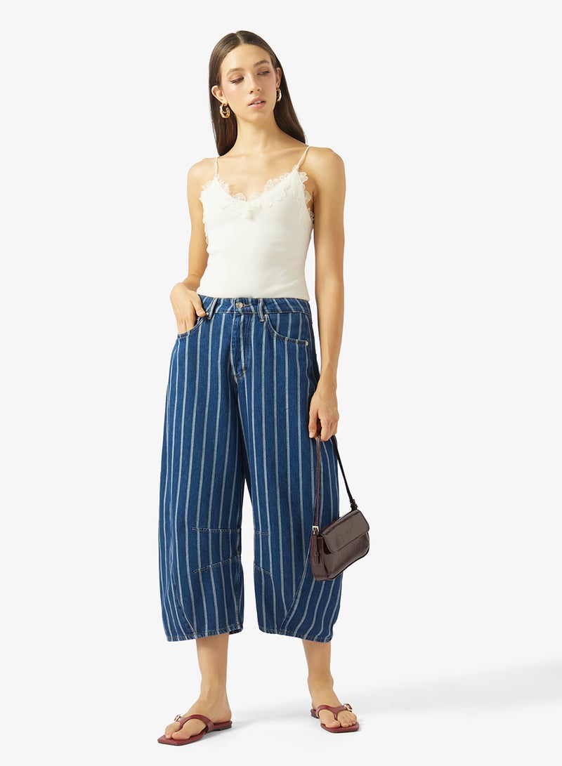 TOPSHOP April Crop Barrel Fit Jeans - Image 2