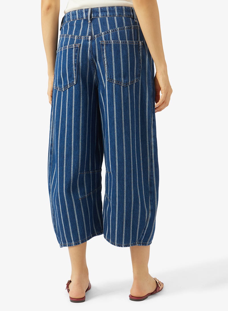 TOPSHOP April Crop Barrel Fit Jeans - Image 3