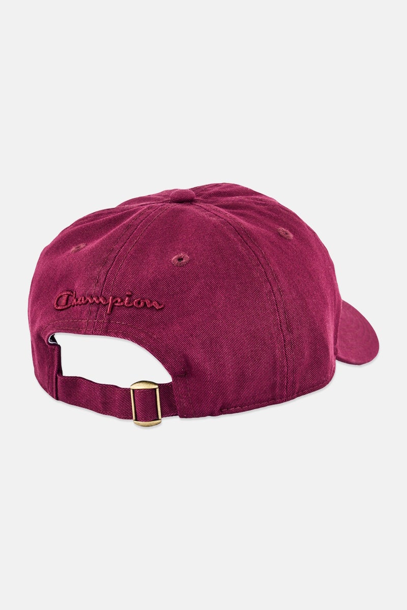 Champion Men Embroidered Logo Adjustable Cap, Maroon - Image 2