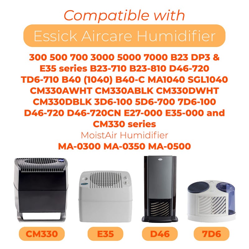 Ximoon مرشح فتيل مرطب بديل من Ximoon 1040 لنماذج مرطب الهواء Essick B40 B40-C 3D6-100 5D6-700 7D6-100 B23-710 B23-810 D46-720 Ma-0300 Ma-0500 Td6-710 E27-000 E35-000 5000 7000-2 حزمة - Image 2