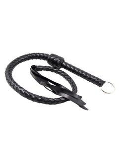ShebSheb Faux Leather Black Horsewhip Costume Whip Handmade Bullwhip, Whip Costume Accessory Horse Riding Crops Equestrianism Whips for Stage Performance Racing Cosplay Costume Accessories  - Image 4