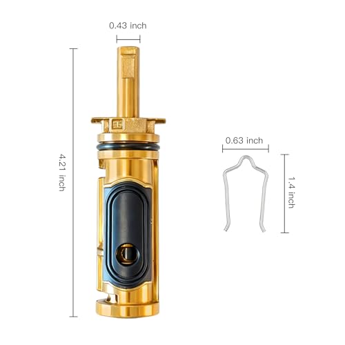 ZXFENG Replacement Cartridge for 1222 Kit for Moen One-Handle Faucets, Replacement Compatible with Moen Tub Shower,Shower-Only Faucet Cartridge for 1222 Replacement Part,All Metal - Image 2