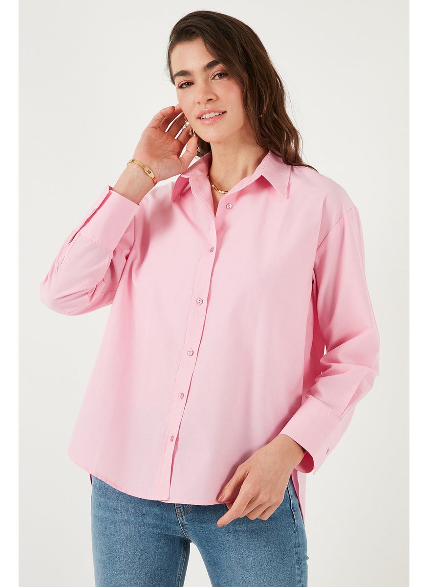 Cotton Regular Fit Short Front Long Back Oval Cut Shirt Women's Shirt CF25S163867 - pzsku/ZEBACF9F1D7461FB66DADZ/45/_/1741264974/d8cffe06-fbed-4fa5-8d9e-84e0307e40de