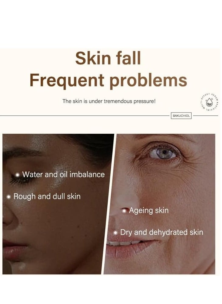 MOIKA - Bakuchiol Multi-Effect Serum, 30ml, Brightening, Oil Control, Antioxidant, Antibacterial, Anti-Aging, Improves Skin Elasticity, Reduces Wrinkles - Image 1