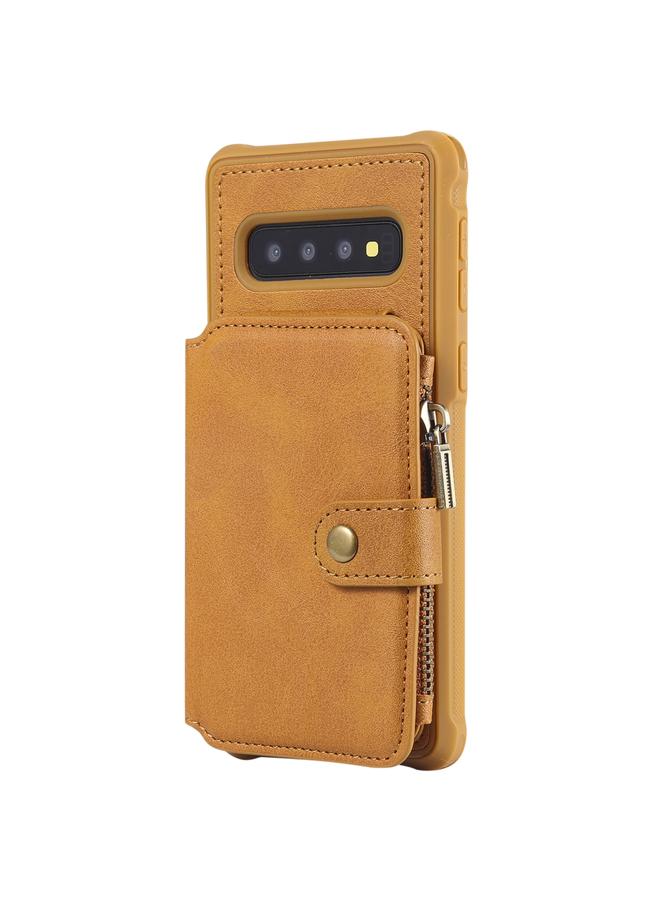 اس-توب جراب لهاتف Galaxy S10، جراب واقٍ مقاوم للصدمات بسحاب مع فتحات للبطاقات وقوس وحامل للصور ووظيفة المحفظة - Image 2