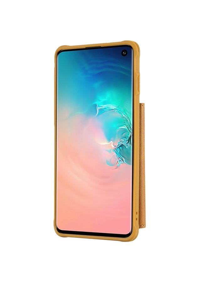 اس-توب جراب لهاتف Galaxy S10، جراب واقٍ مقاوم للصدمات بسحاب مع فتحات للبطاقات وقوس وحامل للصور ووظيفة المحفظة - Image 3