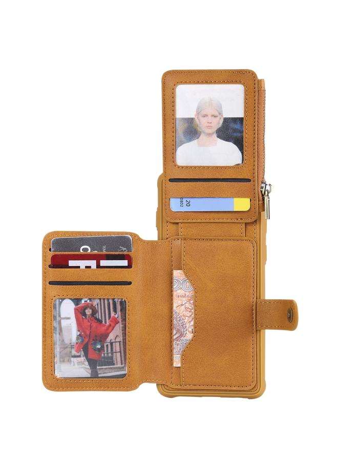 اس-توب جراب لهاتف Galaxy S10، جراب واقٍ مقاوم للصدمات بسحاب مع فتحات للبطاقات وقوس وحامل للصور ووظيفة المحفظة - Image 4