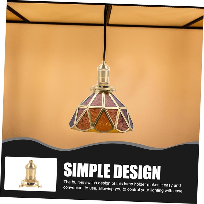 Angoily Light Socket Vintage Lamp Holder with Switch Durable Aluminum Base for Outdoor Use Easy Installation with Mounting Bracket for DIY Pendant Lighting - Image 5
