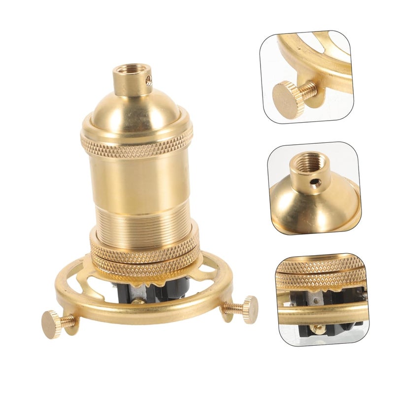 Angoily Light Socket Vintage Lamp Holder with Switch Durable Aluminum Base for Outdoor Use Easy Installation with Mounting Bracket for DIY Pendant Lighting - Image 4