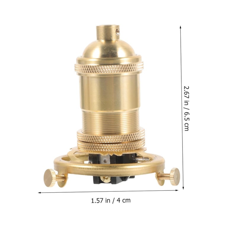 Angoily Light Socket Vintage Lamp Holder with Switch Durable Aluminum Base for Outdoor Use Easy Installation with Mounting Bracket for DIY Pendant Lighting - Image 3