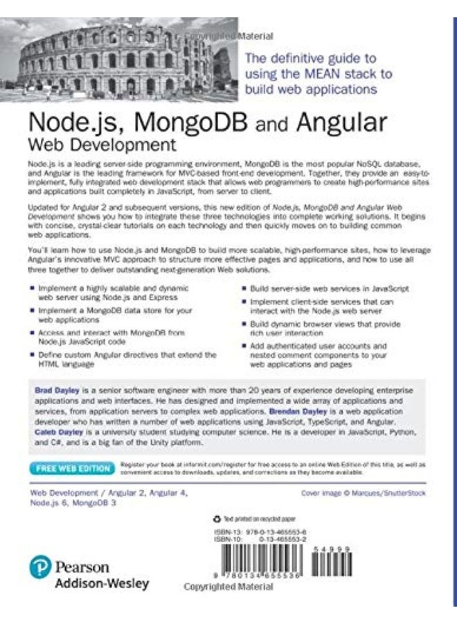 Node.js, MongoDB and Angular Web Development: The definitive guide to using the MEAN stack to bu - Image 1