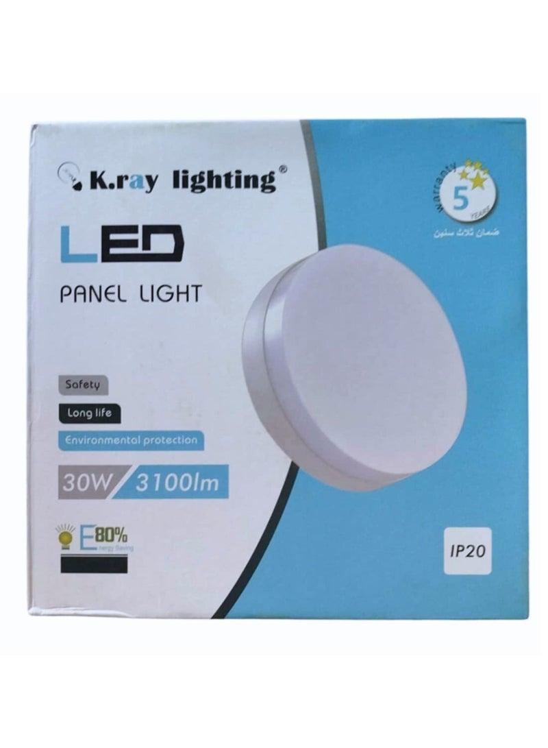 Kray 30W LED Panel Square Surface Celling Panel Light, 6500K Super Bright Light - Image 5