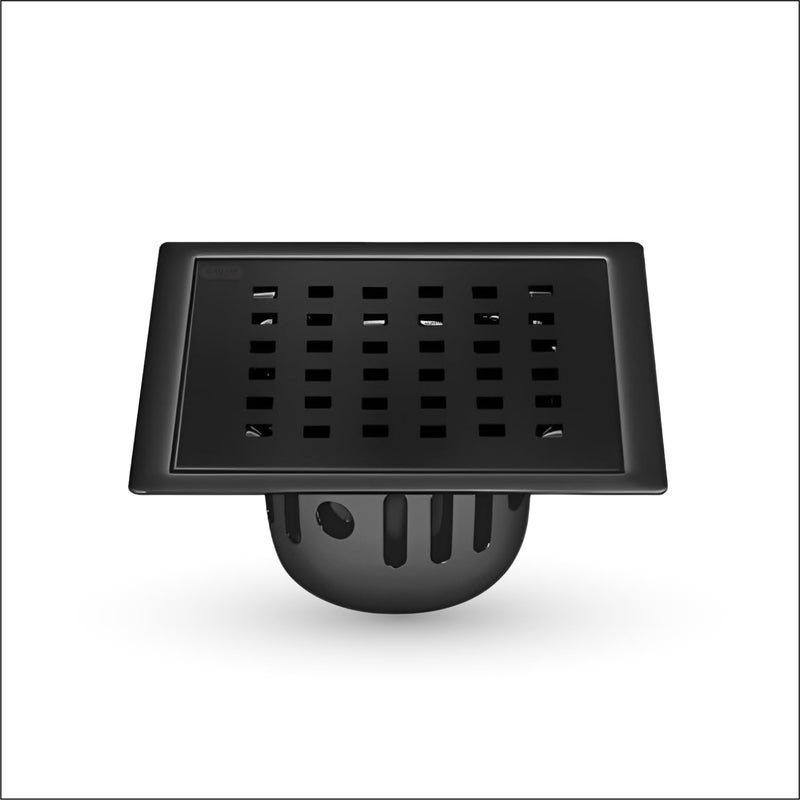 Sanjay Chilly Square Zoom Floor Drainer for Bathroom with Cockroach Trap 304 Grade Floor Drain Cover Jali Sink Safety from Cockroach & Insects Anti Odor Drain Strainers (6x6 Inch Ultra Black) - Image 2