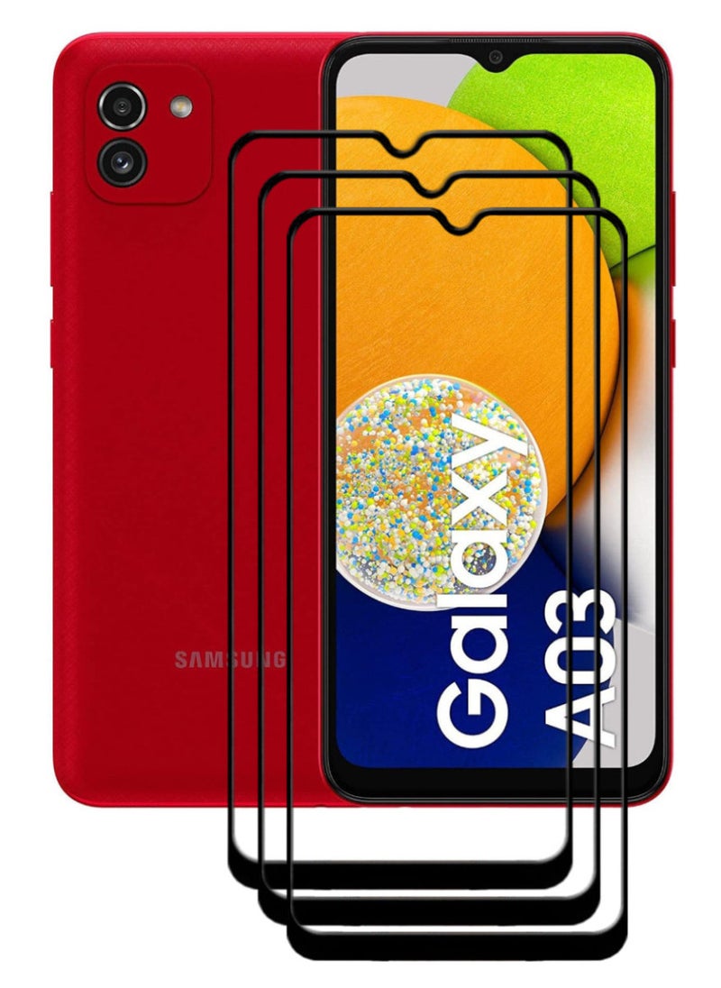 أكاليكس 3 قطع، جودة ممتازة، واقي شاشة لهاتف سامسونج جالاكسي A03 - Image 1