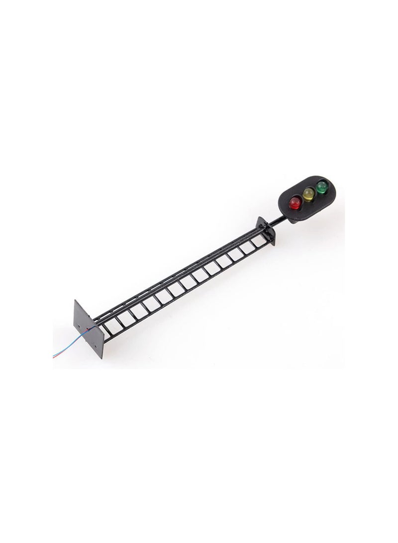 GGOOT 3 Pieces Model Railway Light Signal Lamp Green/Red/Yellow 1:87 OO GAUGE Traffic Lights for Train Layout  - Image 4