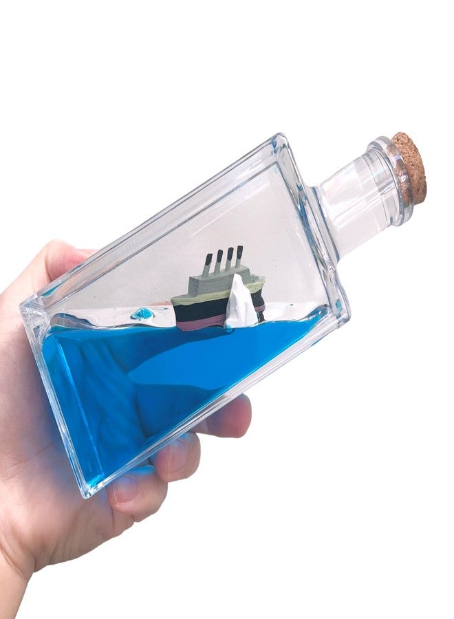 ZEshops Unsinkable Titanic Cruise Simulator - Wavey Boat in a Box Liquid Wave Cruise Fluid Ship Decoration - Ornament for Car, Desk, and Gifts (Titanic Cruise) - Image 1