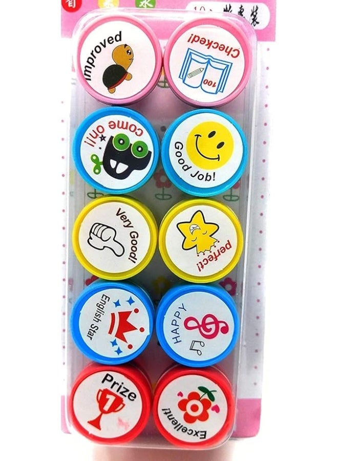 Children's stamping cards, stamps in various shapes. Card set: 10 pieces - Image 4