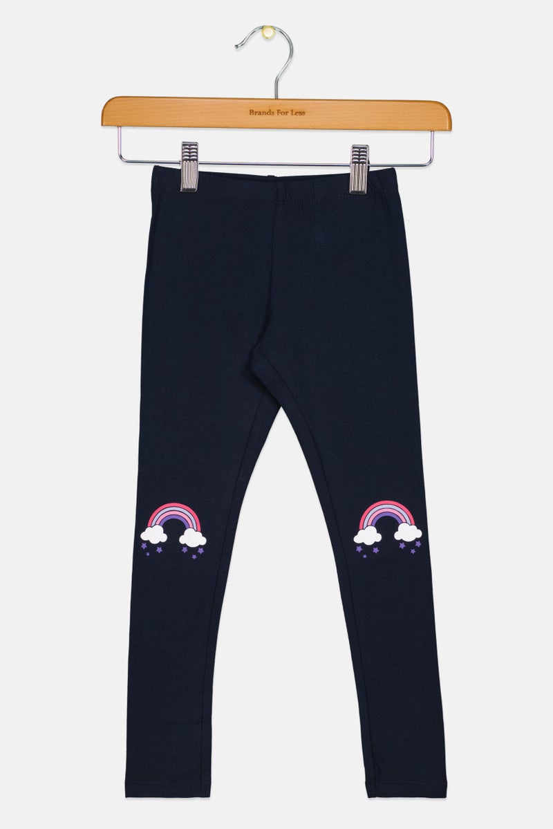 NAME IT ليجنز بنات أطفال بطباعة جرافيك، كحلي داكن - Image 2