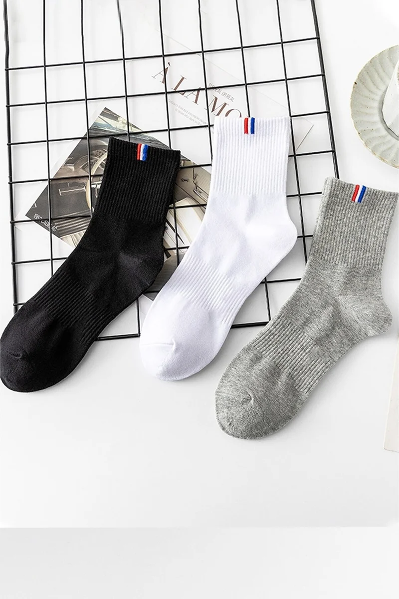 بي جي كي Unisex 6 Pairs Rubber Patterned Long Socks