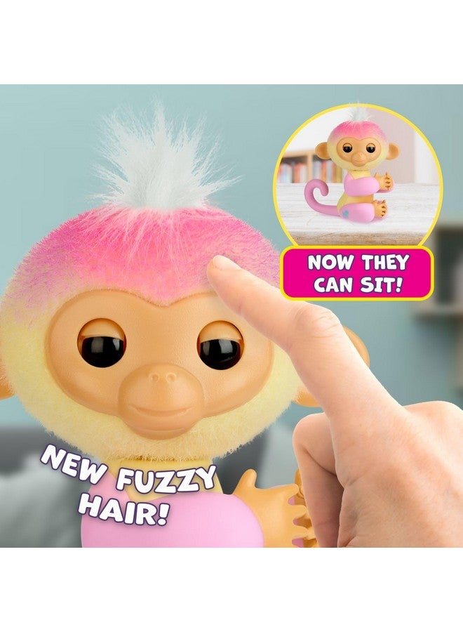 Fingerlings مجموعة لعب حضانة قردة بيبي التفاعلية 2023 - جاس مع مهد 2 في 1 وكرسي عالٍ، و6 ملحقات (الأعمار 5+) - Image 3