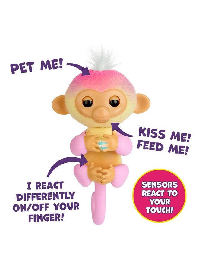 Fingerlings مجموعة لعب حضانة قردة بيبي التفاعلية 2023 - جاس مع مهد 2 في 1 وكرسي عالٍ، و6 ملحقات (الأعمار 5+) - Image 2