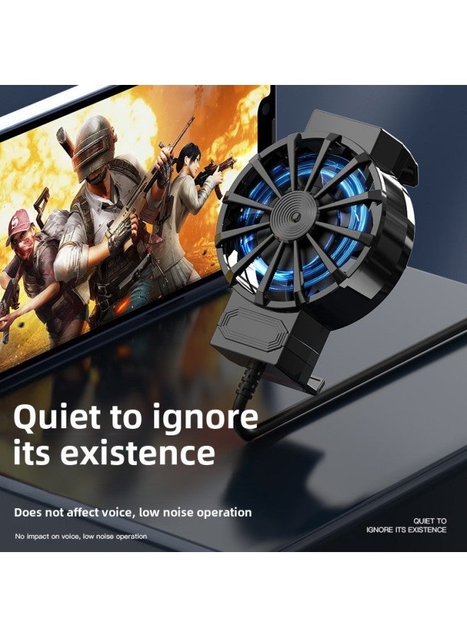 The X16 Line Machine Integrated Mobile Phone Radiator Air-cooled Blue Light Heat Dissipation Artifact Does Not Drop Frames-Color:Cool Black-plug-in Model X16-function: Fan  - Image 4