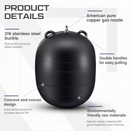 Glooglitter Inflatable Pipe Plug Sewer Test Plug Rubber Plumbing Test Balloon Ball for Sewage Pipeline Inspection(12 Inch,with 39.37 Plastic Extension Hose) - Image 2