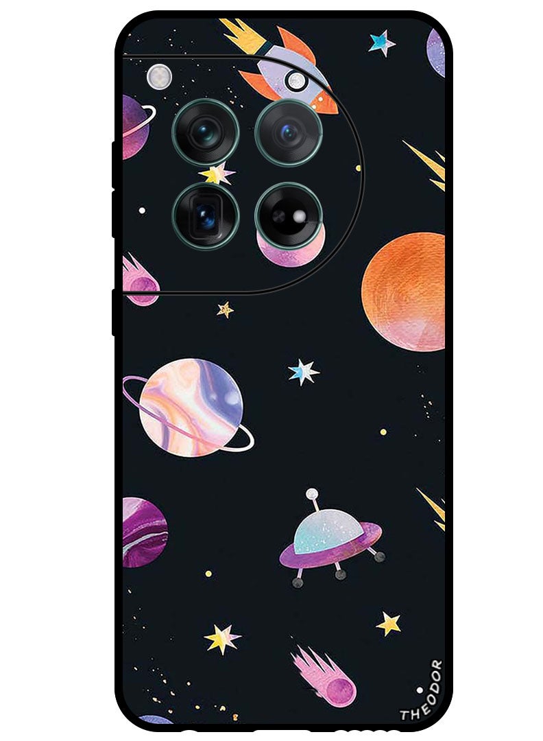 Theodor Protective Case Anti Scratch Shock Proof Bumper Cover For OnePlus 12 Planets Pattern - Image 1