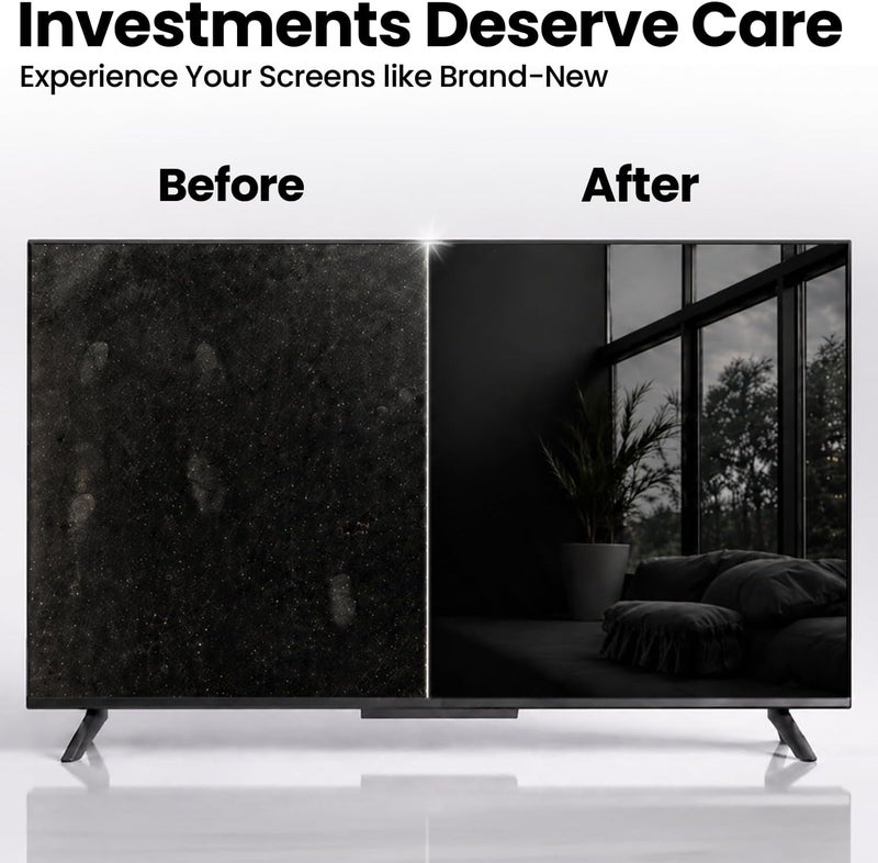EVEO Screen Cleaner Kit - 8oz (4oz x 2) Spray & Microfiber Cloth for TV, Monitor, Laptop, iPad, iPhone, Car Screens - Image 5