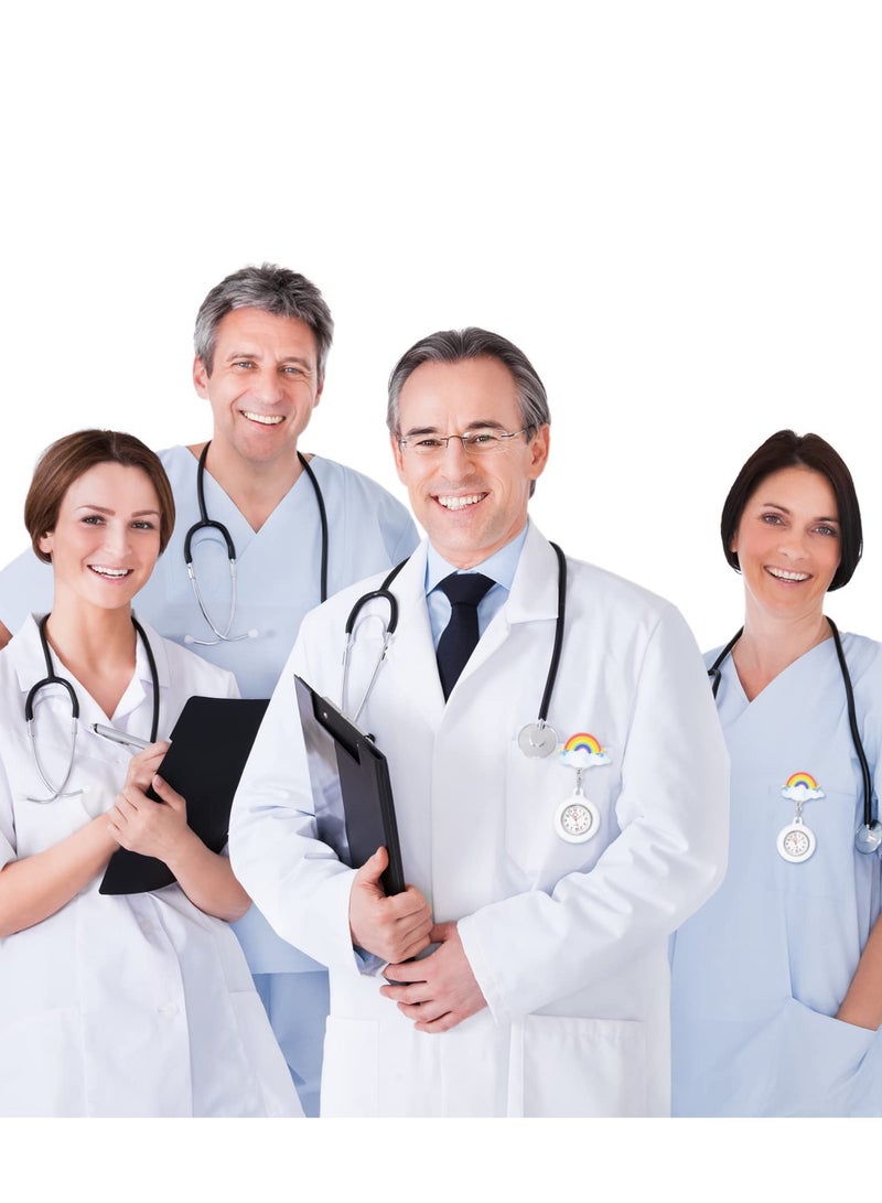 Retractable Cute Nurse Watch Pocket Watch Portable Clip-on Hanging Watch for Nurse Pocket Watch Present for Nurse Doctors Women Students 1 Pieces - Image 3