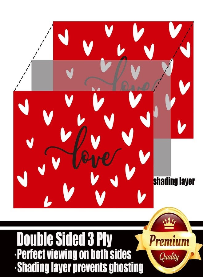 ducuh Valentines Day Flag 3x5 Outdoor Double Sided 3 Ply-Love Heart Valentines Day Flags-Vivid Color Clear Pattern Reinforcement Sewing Durable Polyester with 2 Brass Grommets - Image 2