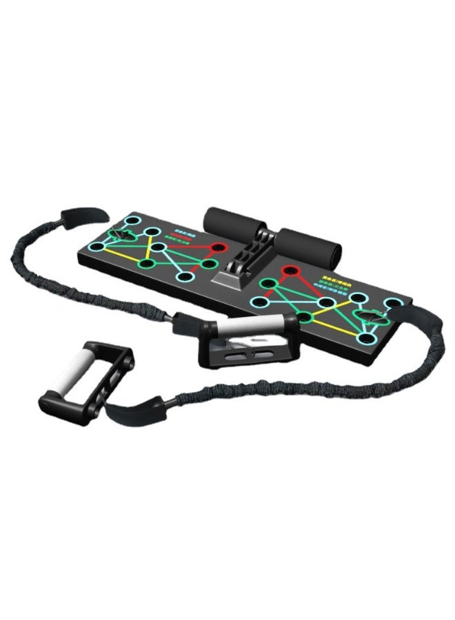 لوحة رفع مطورة، حوامل دفع متعددة الوظائف مع شريط الجلوس لتدريب القوة، لوحة رفع معدات التمرين مع أشرطة مقاومة، معدات تدريب القوة، اللياقة البدنية المنزلية - Image 2