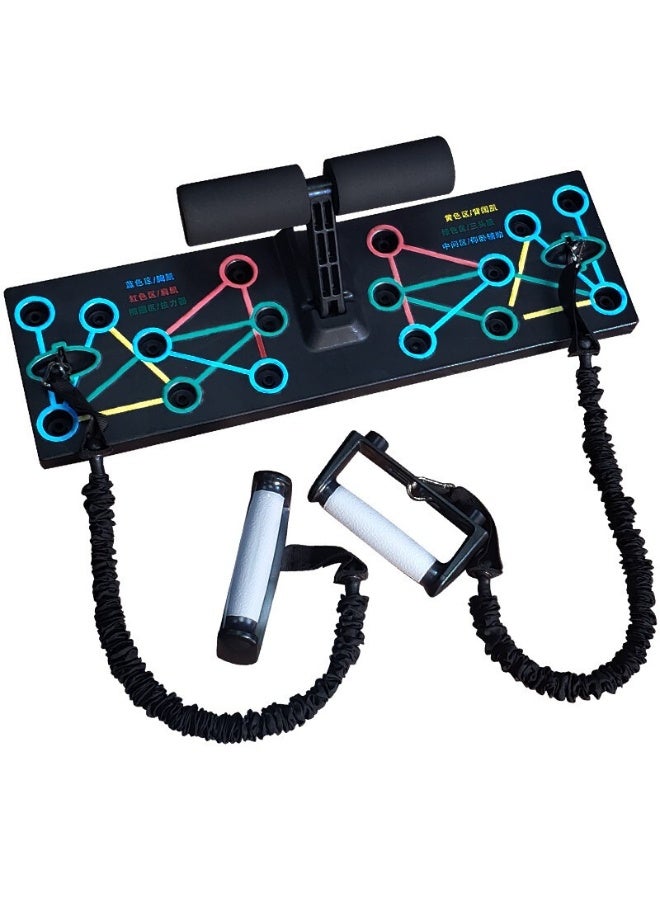 لوحة رفع مطورة، حوامل دفع متعددة الوظائف مع شريط الجلوس لتدريب القوة، لوحة رفع معدات التمرين مع أشرطة مقاومة، معدات تدريب القوة، اللياقة البدنية المنزلية - Image 3