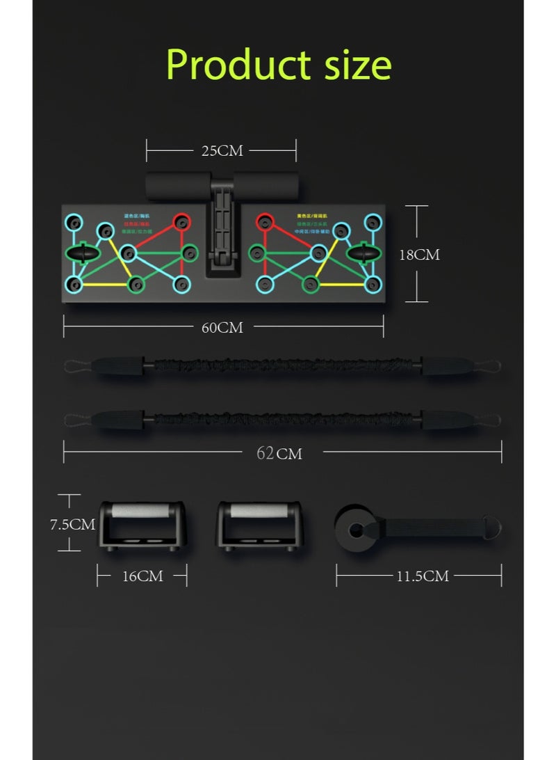 لوحة رفع مطورة، حوامل دفع متعددة الوظائف مع شريط الجلوس لتدريب القوة، لوحة رفع معدات التمرين مع أشرطة مقاومة، معدات تدريب القوة، اللياقة البدنية المنزلية - Image 5