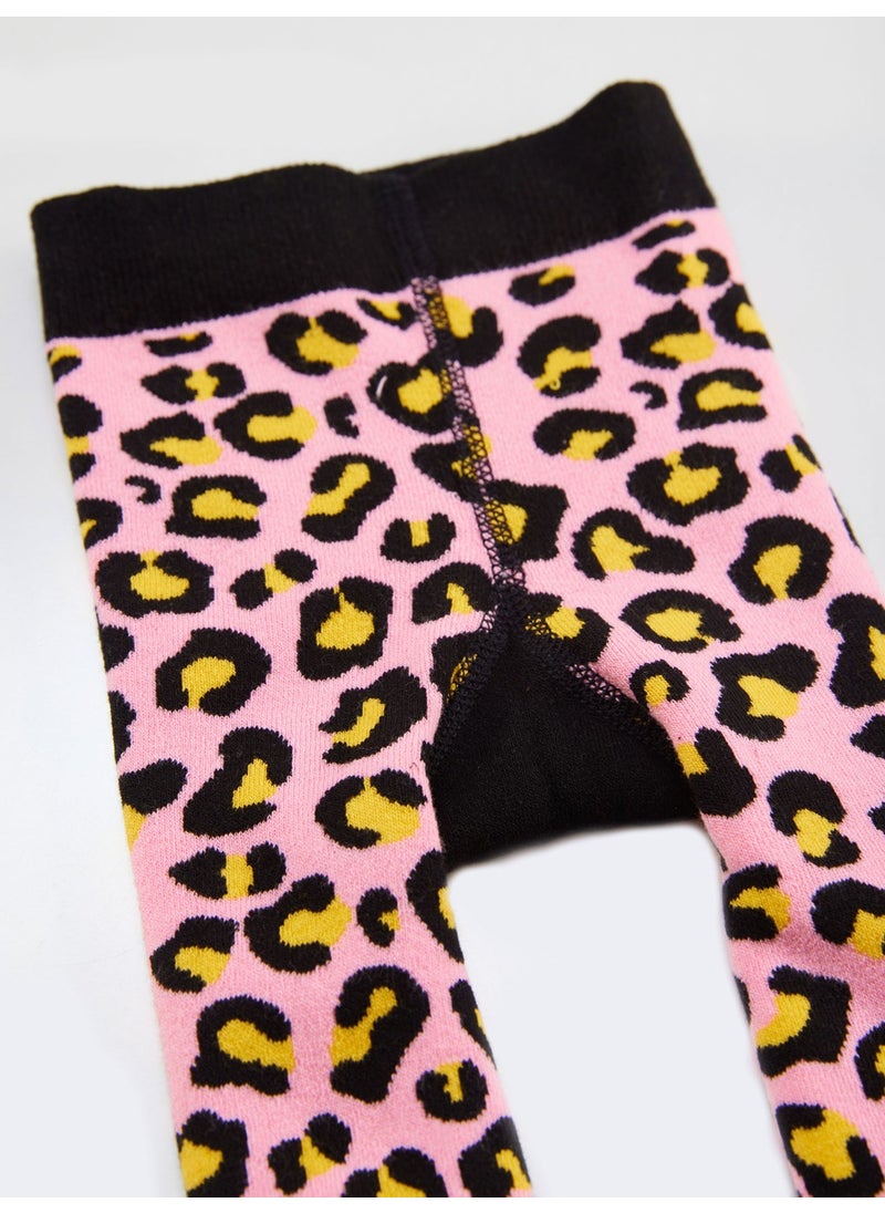 Denokids - Leopard Baby Girl Pink Leggings-pants - Image 1