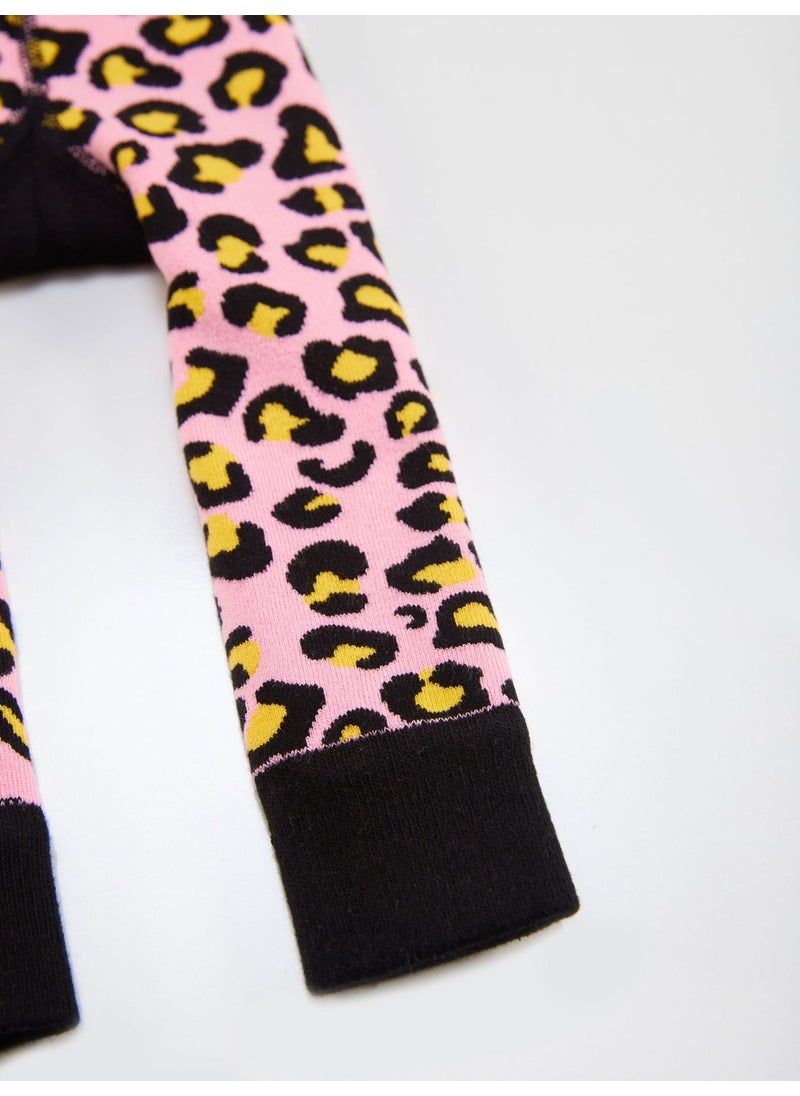 Denokids - Leopard Baby Girl Pink Leggings-pants - Image 1