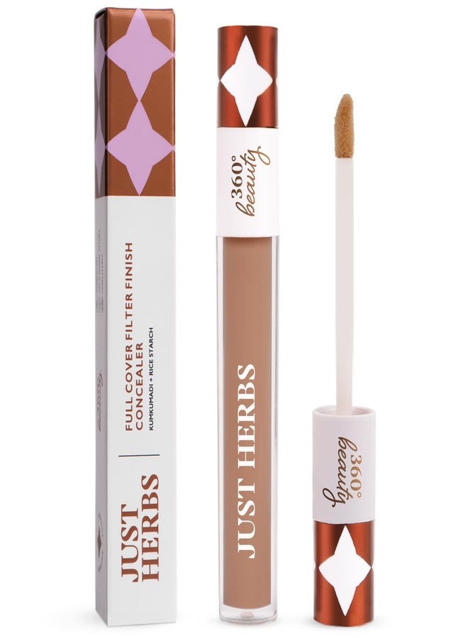 جاست هيربز خافي عيوب جست هيربس ذو التغطية الكاملة، بلمسة نهائية غير لامعة خفيفة الوزن، مناسب للوجه، 5 مل (لون القهوة). - Image 1